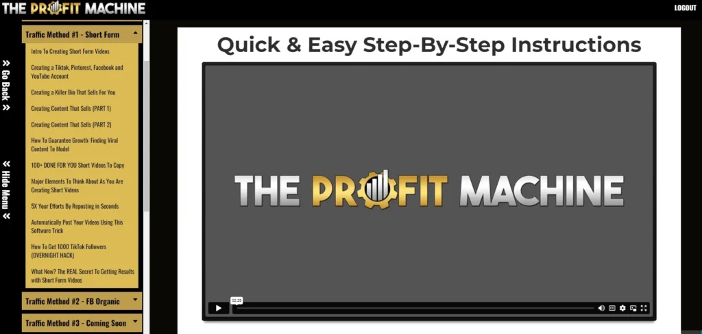 The Profit Machine review - training courses 